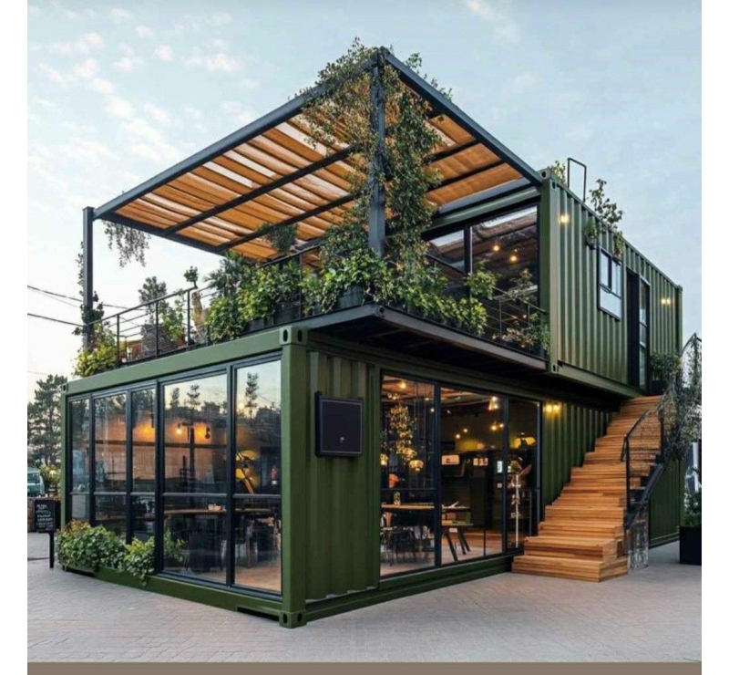 Container cafe 2 tầng