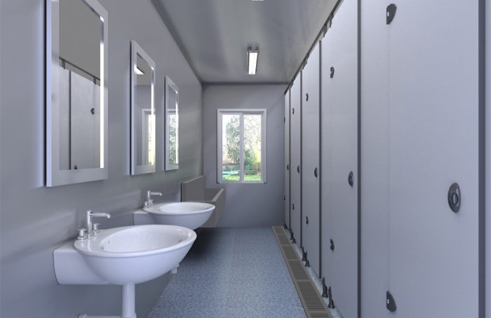 Nội thất container toilet 40 feet